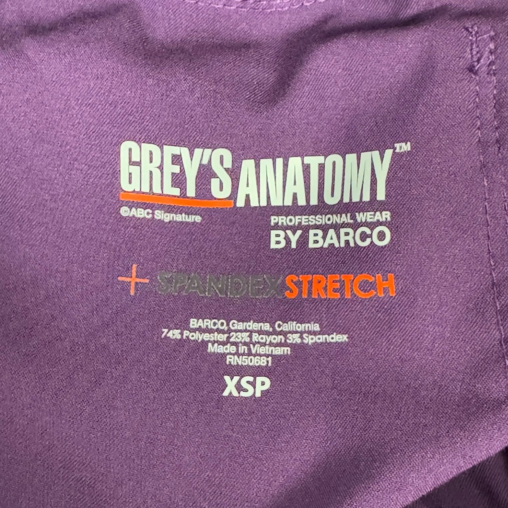 Greys Anatomy Spandex Stretch Carly 7-Pocket Mid-Rise Jogger Pant Eggplant XSP - Picture 9 of 12